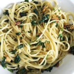 ペペロンチーノinバジルを作りました。