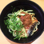 今日の担々麺「サバ旨担々まぜそば」スシロー